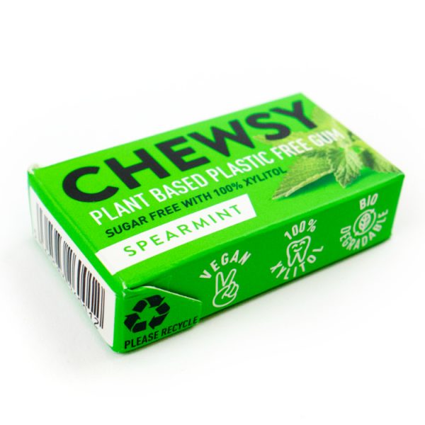 plantaardige plasticvrije kauwgom chewsy spearmint