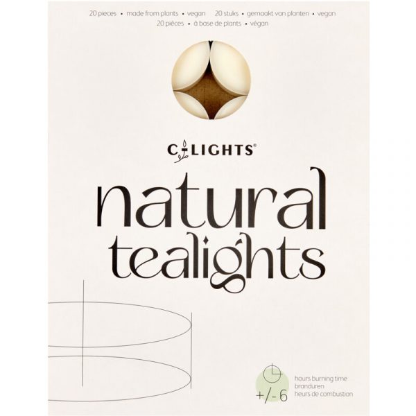 Natural tealights 20 stuks 1