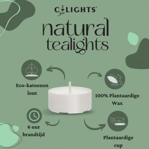 C-lights BConscious natuurlijke waxinelichtjes zonder paraffine
